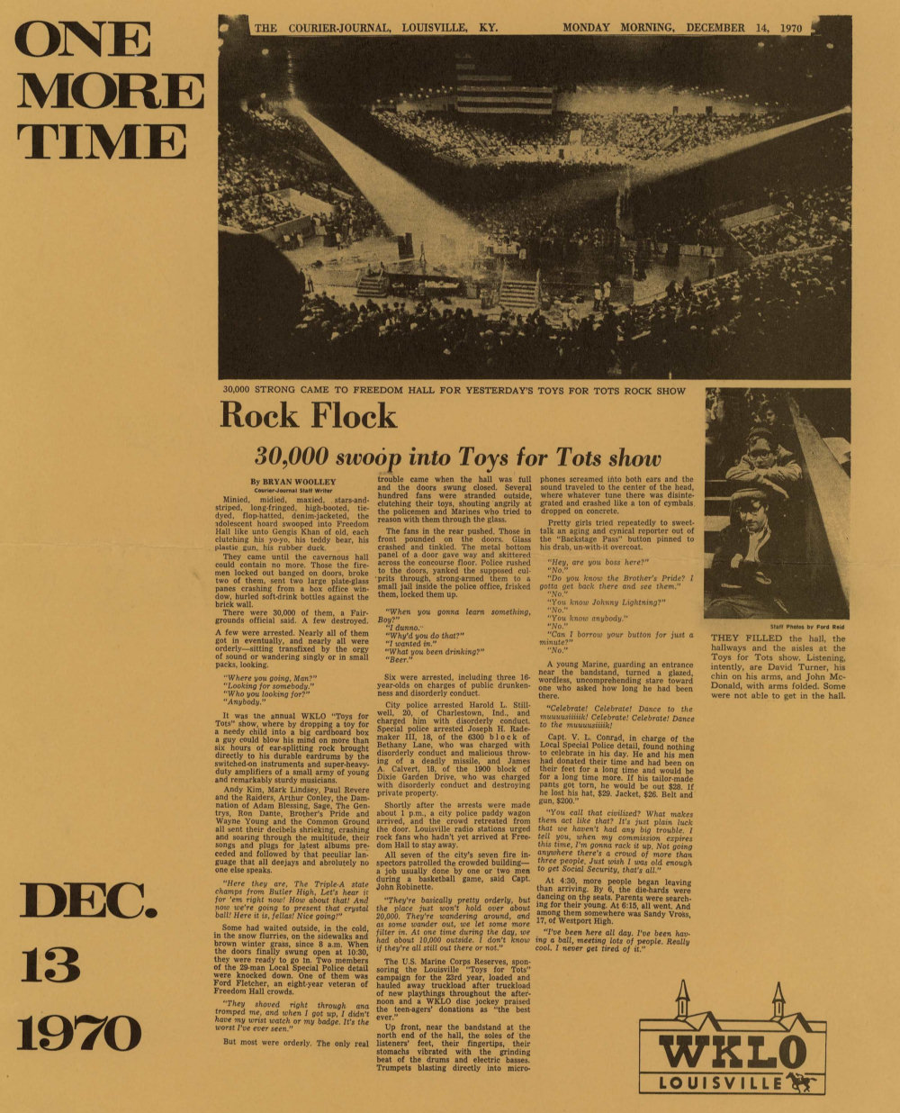 to WKLO's Toys For Tots Shows